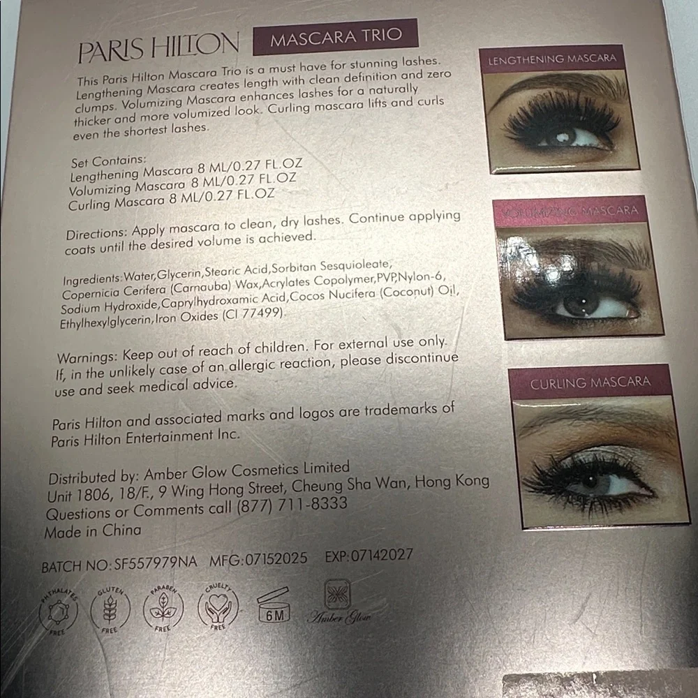 💎 NWT Paris Hilton Steal The Show Mascara Trio Set -